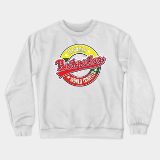 Myanmar backpacker world traveler logo Crewneck Sweatshirt